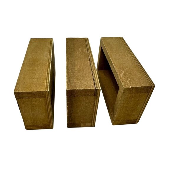 Rustic Wooden Block Signs 5in Farmhouse Primitive Tabletop Decor Accent Neutral - Picture 3 of 10